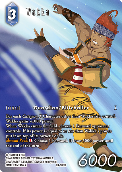(108) Final Fantasy TCG Hidden Legends Single: Wakka (24-108) (V.2) Holo Hero