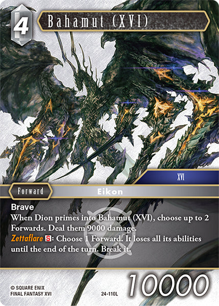 (110) Final Fantasy TCG Hidden Legends Single: Bahamut (XVI) (24-110) Holo Legend