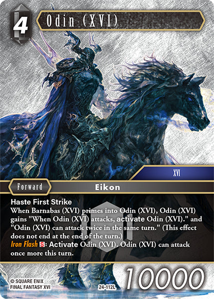(112) Final Fantasy TCG Hidden Legends Single: Odin (XVI) (24-112)  Legend