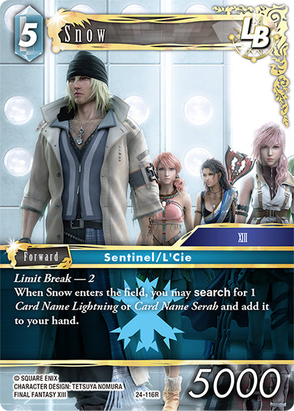 (116) Final Fantasy TCG Hidden Legends Single: Snow (24-116)  Rare
