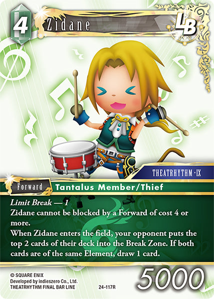 (117) Final Fantasy TCG Hidden Legends Single: Zidane (24-117) Holo Rare