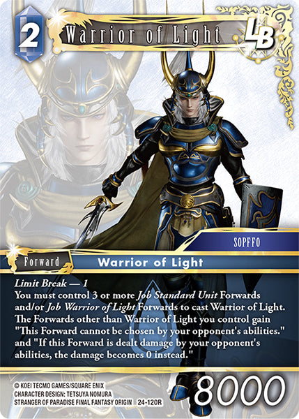 (120) Final Fantasy TCG Hidden Legends Single: Warrior of Light (24-120) Holo Rare