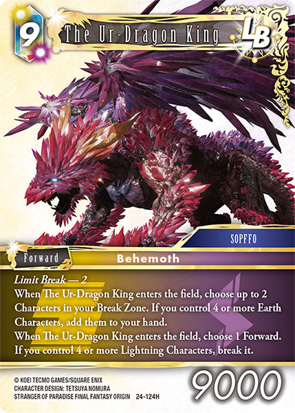(124) Final Fantasy TCG Hidden Legends Single: The Ur-Dragon King (24-124) Holo Hero