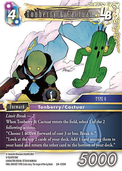 (125) Final Fantasy TCG Hidden Legends Single: Tonberry & Cactuar (24-125) Holo Hero