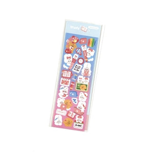 Cartoon Animal Decorative Stickers: Study Weekend