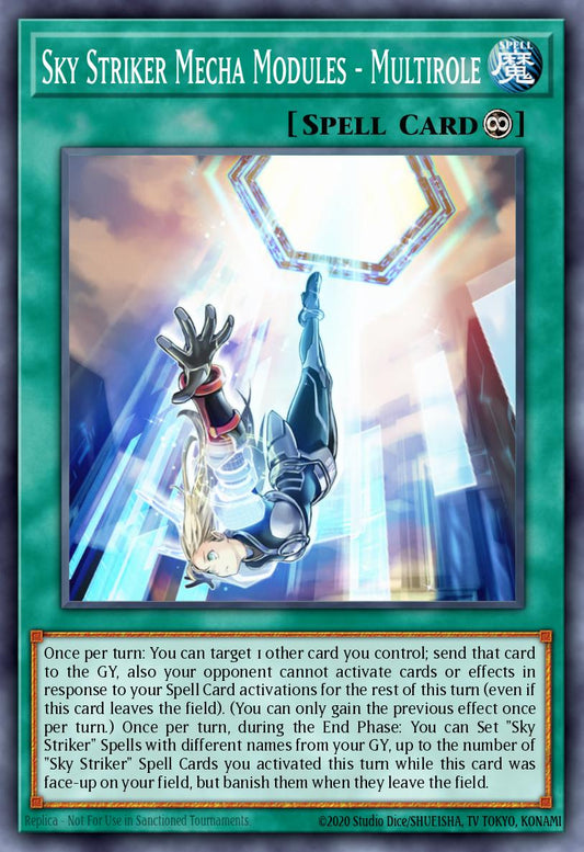 (268) YuGiOh TCG MP19: 2019 Gold Sarcophagus Tin Mega Pack Single: Sky Striker Mecha Modules - Multirole  Common