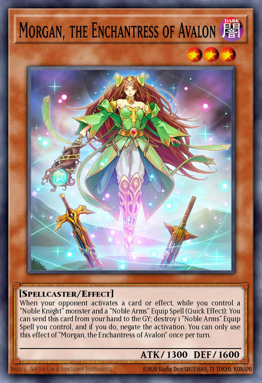 (223) YuGiOh TCG MP19: 2019 Gold Sarcophagus Tin Mega Pack Single: Morgan, the Enchantress of Avalon  Secret Rare