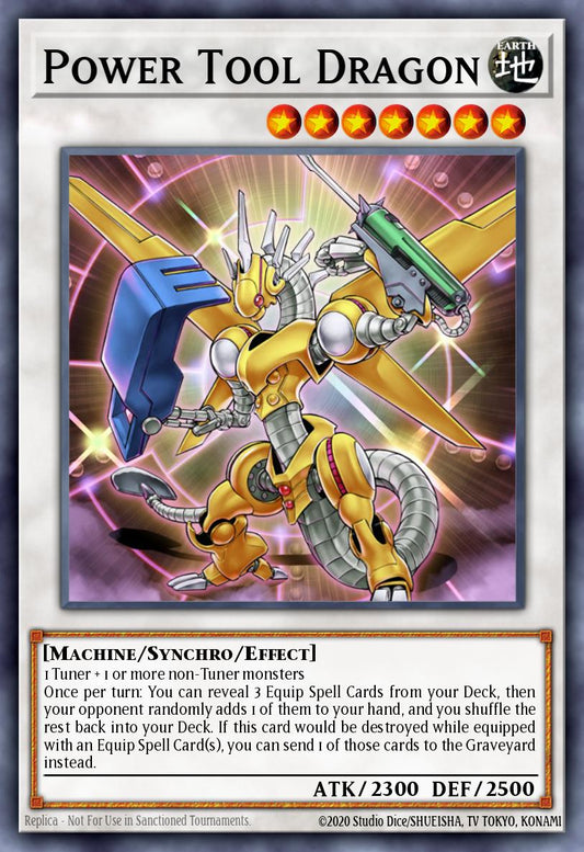 (135) YuGiOh TCG RA04: Quarter Century Stampede Single: Power Tool Dragon (V.1 - Platinum Secret Rare)  Platinum Secret Rare