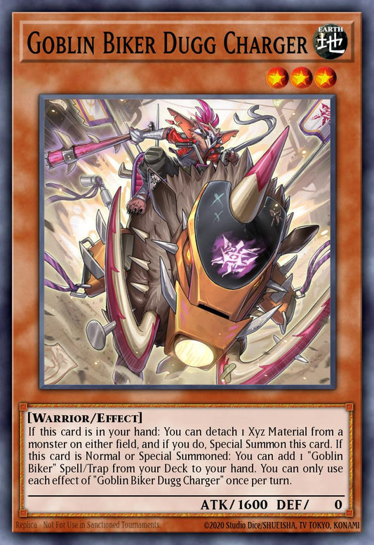 (008) YuGiOh TCG PHNI: Phantom Nightmare Single: Goblin Biker Dugg Charger (V.2 - Quarter Century Secret Rare)  Quarter Century Secret Rare