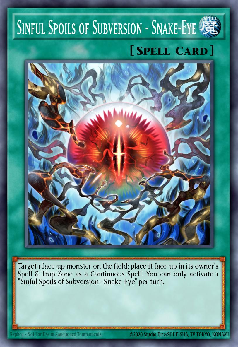 (104) YuGiOh TCG MP24: 25th Anniversary Tin: Dueling Mirrors Single: Sinful Spoils of Subversion - Snake-Eye  Secret Rare