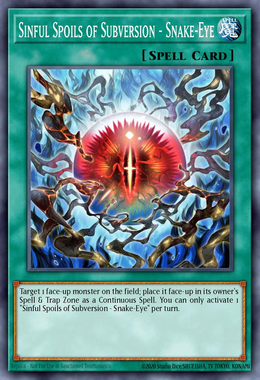 (104) YuGiOh TCG MP24: 25th Anniversary Tin: Dueling Mirrors Single: Sinful Spoils of Subversion - Snake-Eye  Secret Rare