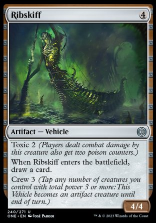 (240) Magic The Gathering Phyrexia: All Will Be One Single: Ribskiff  Uncommon
