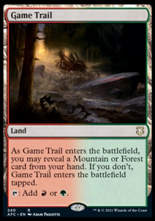 (240) Magic The Gathering Commander: Adventures in the Forgotten Realms Single: Game Trail  Rare