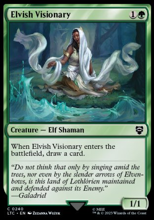 (240) Magic The Gathering Commander: The Lord of the Rings: Tales of Middle-earth Single: Elvish Visionary  Common