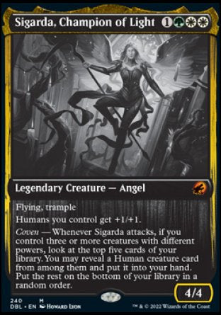 (240) Magic The Gathering Innistrad: Double Feature Single: Sigarda, Champion of Light  Mythic