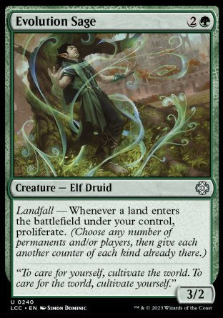 (240) Magic The Gathering Commander: The Lost Caverns of Ixalan Single: Evolution Sage  Uncommon