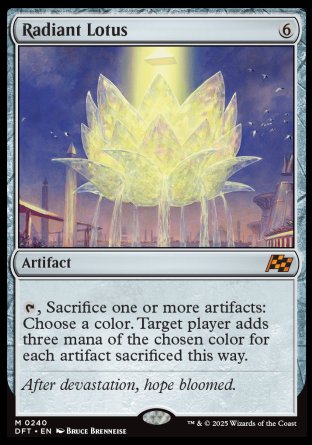 (240) Magic The Gathering Aetherdrift Single: Radiant Lotus  Mythic