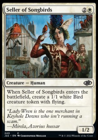 (240) Magic The Gathering Jumpstart 2022 Single: Seller of Songbirds  Common