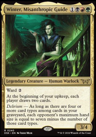 (240) Magic The Gathering Duskmourn: House of Horror Single: Winter, Misanthropic Guide  Rare