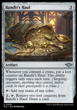 (240) Magic The Gathering Outlaws of Thunder Junction Single: Bandit's Haul  Holo Uncommon
