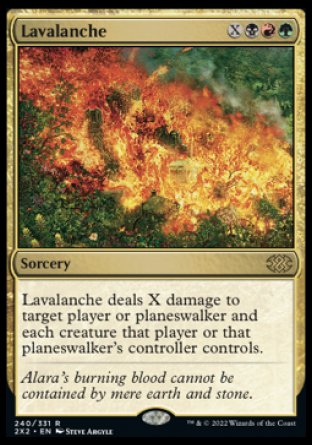 (240) Magic The Gathering Double Masters 2022 Single: Lavalanche Holo Rare