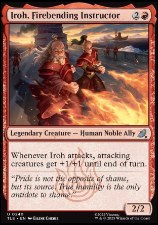 (240) Magic The Gathering Magic: The Gathering | Avatar: The Last Airbender: Eternal Single: Iroh, Firebending Instructor (V.1) Holo Uncommon