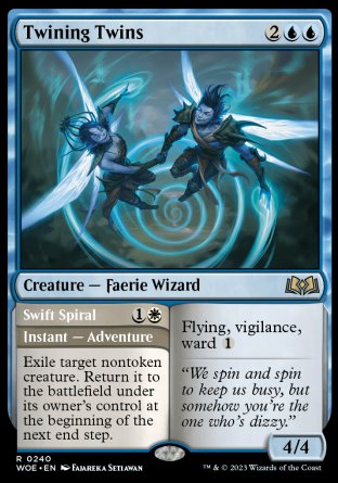 (240) Magic The Gathering Wilds of Eldraine Single: Twining Twins // Swift Spiral Holo Rare
