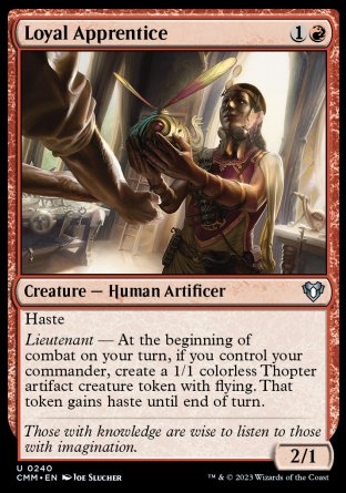(240) Magic The Gathering Commander Masters Single: Loyal Apprentice  Uncommon