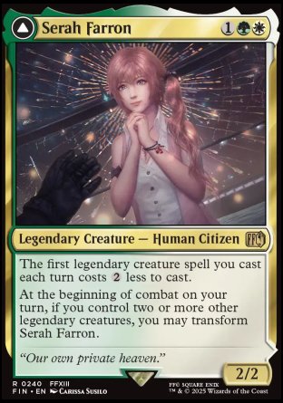 (240) Magic The Gathering Magic: The Gathering - FINAL FANTASY Single: Serah Farron // Crystallized Serah  Rare