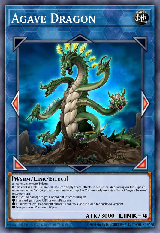 (191) YuGiOh TCG MP19: 2019 Gold Sarcophagus Tin Mega Pack Single: Agave Dragon  Common