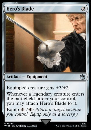 (241) Magic The Gathering Universes Beyond: Doctor Who Single: Hero's Blade Holo Uncommon