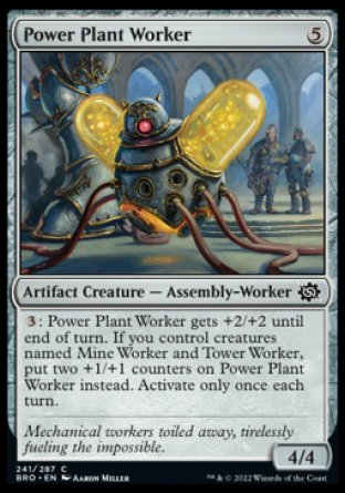 (241) Magic The Gathering The Brothers' War Single: Power Plant Worker Holo Common