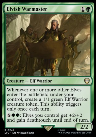 (241) Magic The Gathering Commander: The Lord of the Rings: Tales of Middle-earth Single: Elvish Warmaster  Rare