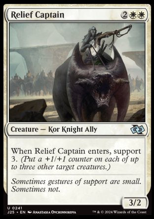 (241) Magic The Gathering Foundations Jumpstart Single: Relief Captain  Uncommon