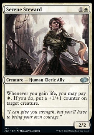 (241) Magic The Gathering Jumpstart 2022 Single: Serene Steward  Uncommon