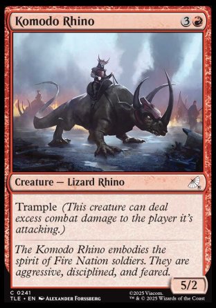 (241) Magic The Gathering Magic: The Gathering | Avatar: The Last Airbender: Eternal Single: Komodo Rhino (V.1)  Common