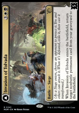 (241) Magic The Gathering March of the Machine Single: Invasion of Tolvada // The Broken Sky  Rare