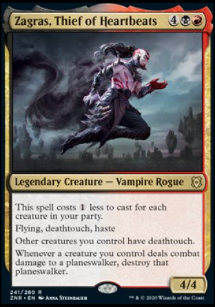 (241/280) Magic The Gathering Zendikar Rising Single: Zagras, Thief of Heartbeats Holo Rare