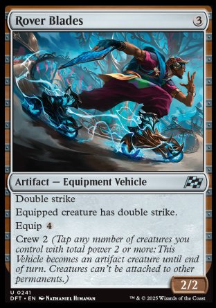 (241) Magic The Gathering Aetherdrift Single: Rover Blades Holo Uncommon