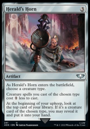 (241) Magic The Gathering Universes Beyond: Warhammer 40000 Single: Herald's Horn  Uncommon