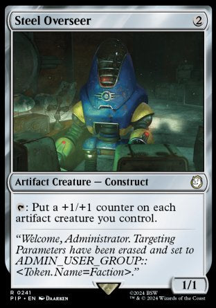 (241) Magic The Gathering Universes Beyond: Fallout Single: Steel Overseer  Holo Rare