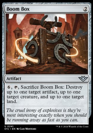 (241) Magic The Gathering Outlaws of Thunder Junction Single: Boom Box  Holo Uncommon