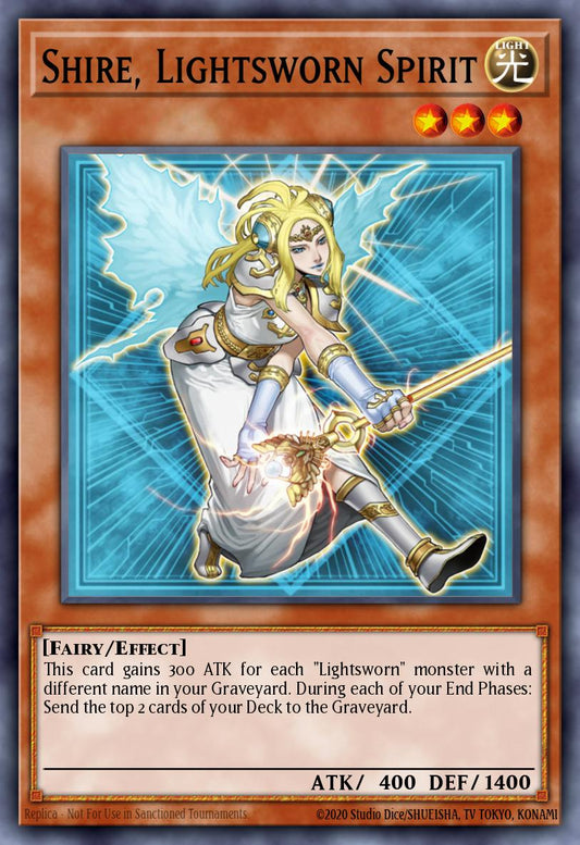 (082) YuGiOh TCG SOVR: Stardust Overdrive Single: Shire, Lightsworn Spirit  Super Rare