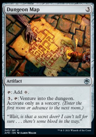 (242) Magic The Gathering Adventures in the Forgotten Realms Single: Dungeon Map Holo Uncommon
