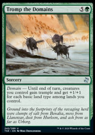 (242/289) Magic The Gathering Time Spiral Remastered Single: Tromp the Domains Holo Uncommon