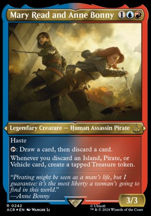(242) Magic The Gathering Universes Beyond: Assassin's Creed: Extras Single: Mary Read and Anne Bonny (V.2)  Holo Rare