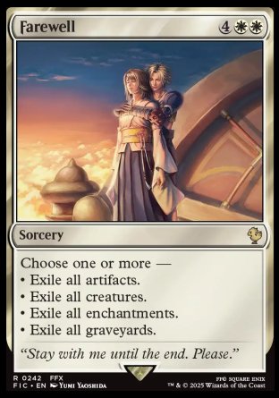 (242) Magic The Gathering Commander: Magic: The Gathering - FINAL FANTASY: Collector's Edition Single: Farewell Holo Rare