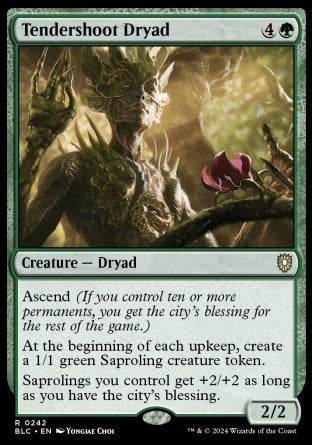 (242) Magic The Gathering Commander: Bloomburrow Single: Tendershoot Dryad  Rare