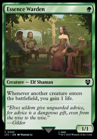 (242) Magic The Gathering Commander: The Lord of the Rings: Tales of Middle-earth Single: Essence Warden  Common