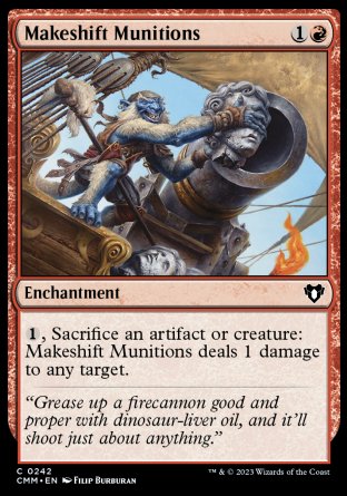 (242) Magic The Gathering Commander Masters Single: Makeshift Munitions  Common